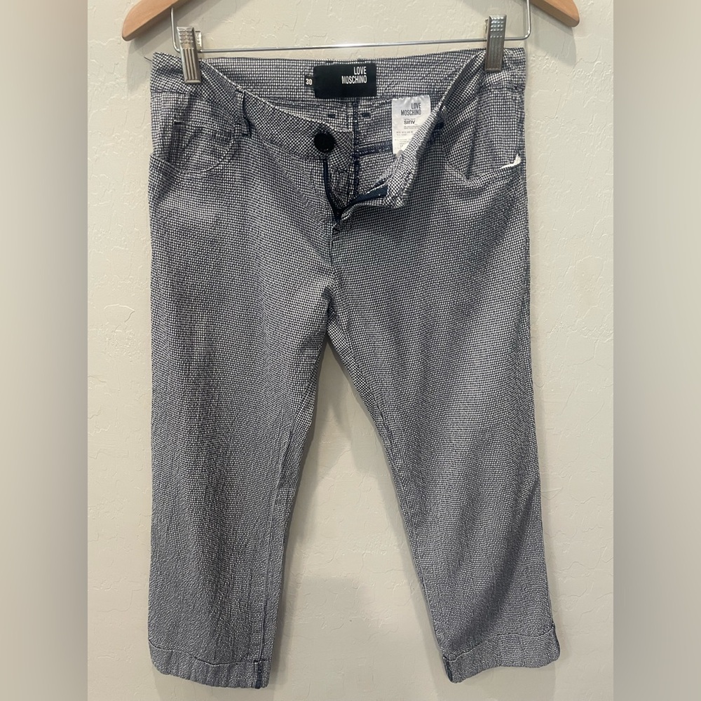 Love Moschino Women’s Gingham Stretch capri Pants - Size 30